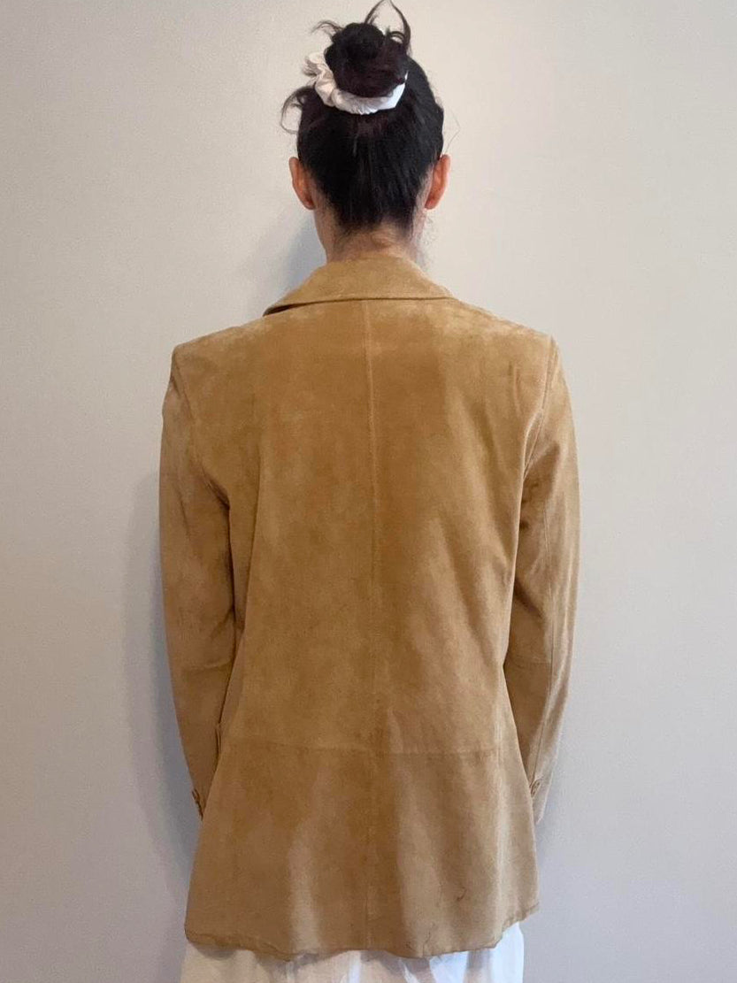 Vintage Suede Leather Blazer